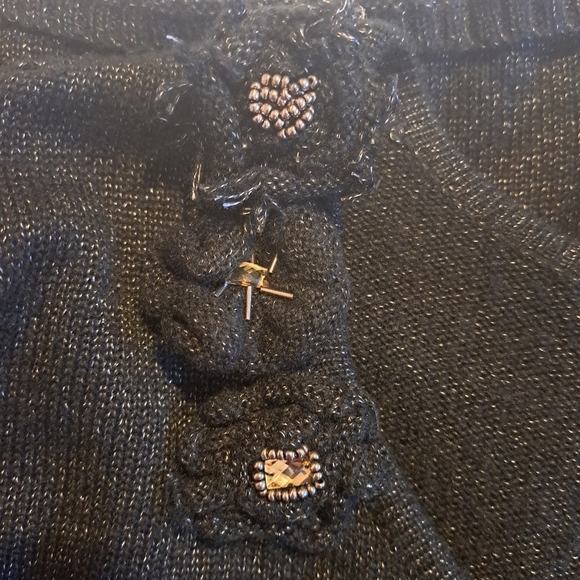 Daisy Fuentes women's size 3X black shimmery sweater, super soft, New - Picture 6 of 8